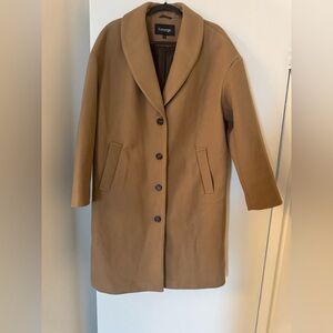 George Camel Single-Breasted Pea Coat